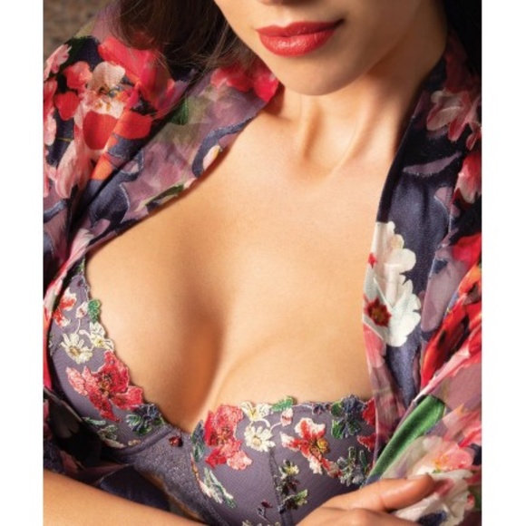 LISE CHARMEL Reve Orchidee full cup embroidered bra 32C NWT - Picture 13 of 16